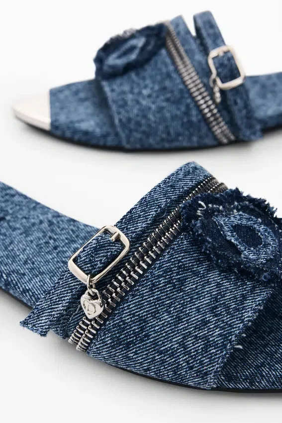 Flat Denim Sandal Flat Denim Sandal