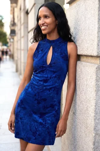 Flocked Dress