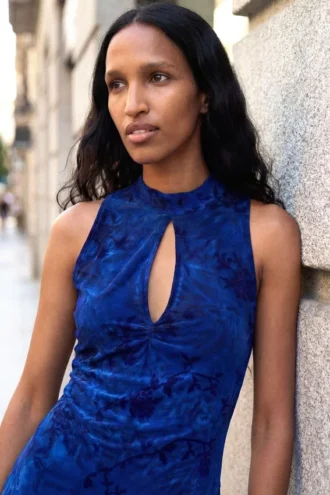 Flocked Dress
