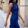 Flocked Dress