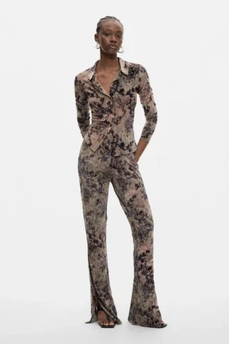 Flocked Long Trousers