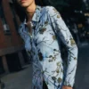Flocked Midi Dress