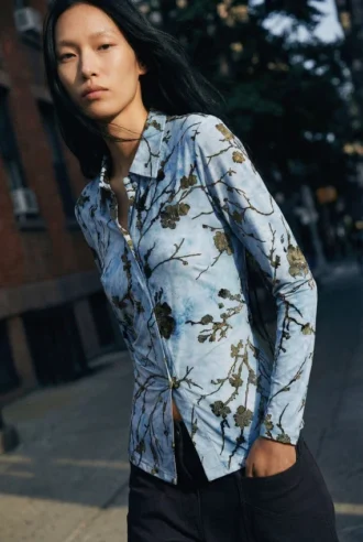 Flocked Midi Dress