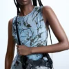 Flocked Midi Dress Flocked Midi Dress