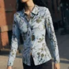 Flocked Midi Dress