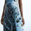 Flocked Midi Dress Flocked Midi Dress