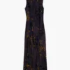 Flocked Midi Dress