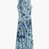 Flocked Midi Dress Flocked Midi Dress