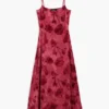 Flocked Strap Dress