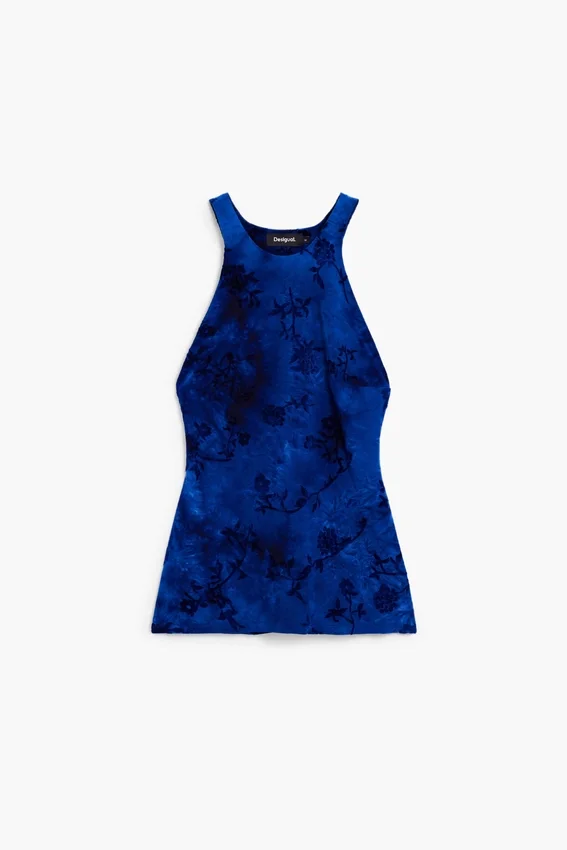 Flocked Strappy T-Shirt Flocked Strappy T-Shirt