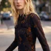 Flocked Zipper T-Shirt Flocked Zipper T-Shirt