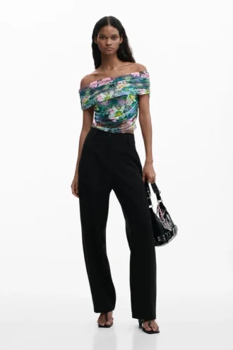 Floral Boat Neck T-Shirt