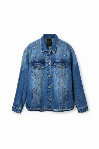 Floral Denim Trucker Jacket