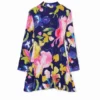 Floral Dress with a High Neck