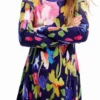 Floral Dress with a High Neck