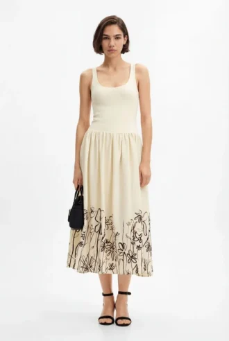 Floral Flared Midi Dress