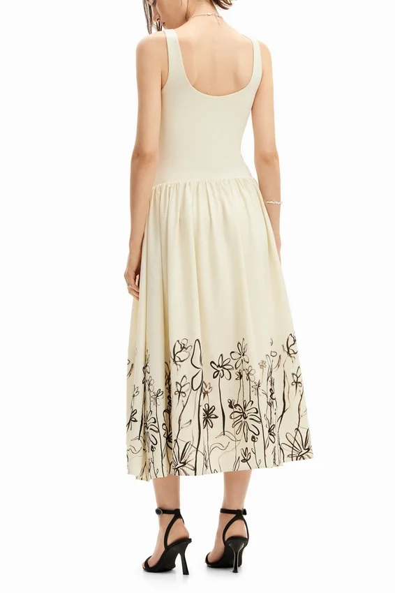 Floral Flared Midi Dress Floral Flared Midi Dress