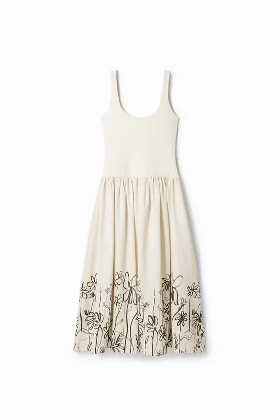 Floral Flared Midi Dress Floral Flared Midi Dress