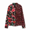 Floral Gathered Shirt Floral Gathered Shirt