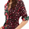 Floral Gathered Shirt Floral Gathered Shirt