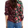 Floral Gathered Shirt Floral Gathered Shirt