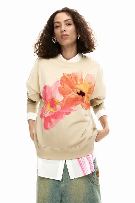 Floral Print Sweatshirt Floral Print Sweatshirt
