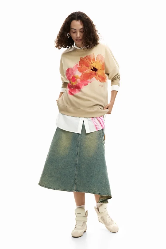 Floral Print Sweatshirt Floral Print Sweatshirt