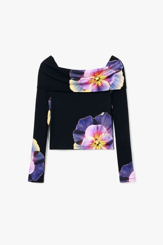 Floral Print T-Shirt M. Christian Lacroix Floral Print T-Shirt M. Christian Lacroix