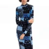 Floral Ribbed Midi Dress Floral Ribbed Midi Dress