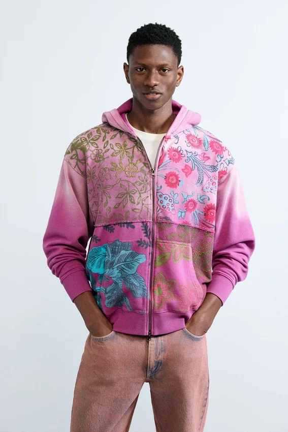 Floral Zipper Sweatshirt Floral Zipper Sweatshirt