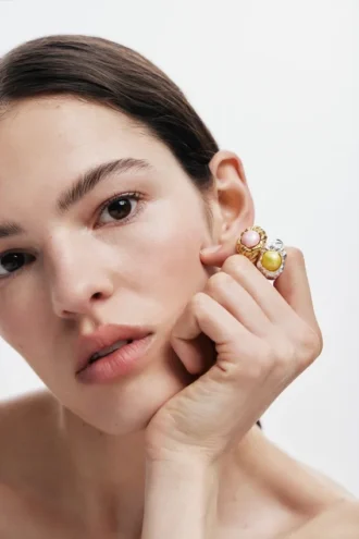 Gold-Plated Pearl Ring Zalio