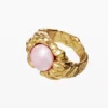 Gold-Plated Pearl Ring Zalio