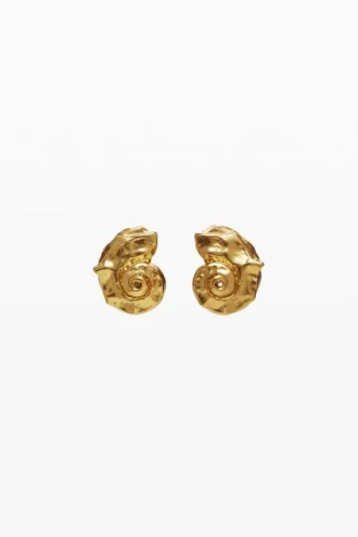 Gold-Plated Shell Earrings Zalio