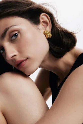 Gold-Plated Shell Earrings Zalio