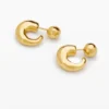 Golden Hoop Earrings Zalio