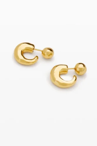 Golden Hoop Earrings Zalio