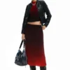 Gradient Midi Skirt