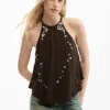 Halter Blouse Appliques