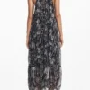 Halter Dress with Floral Illustrations Halter Dress with Floral Illustrations