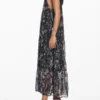 Halter Dress with Floral Illustrations Halter Dress with Floral Illustrations