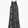 Halter Dress with Floral Illustrations Halter Dress with Floral Illustrations