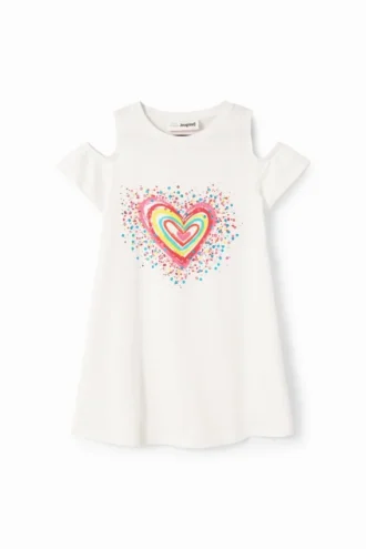 Heart Cut-Out T-Shirt Dress