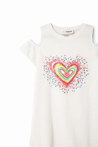 Heart Cut-Out T-Shirt Dress