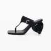 Heeled Sandal Leather Effect Heeled Sandal Leather Effect