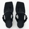 Heeled Sandal Leather Effect Heeled Sandal Leather Effect