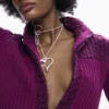 Highneck Knit Jacket Highneck Knit Jacket