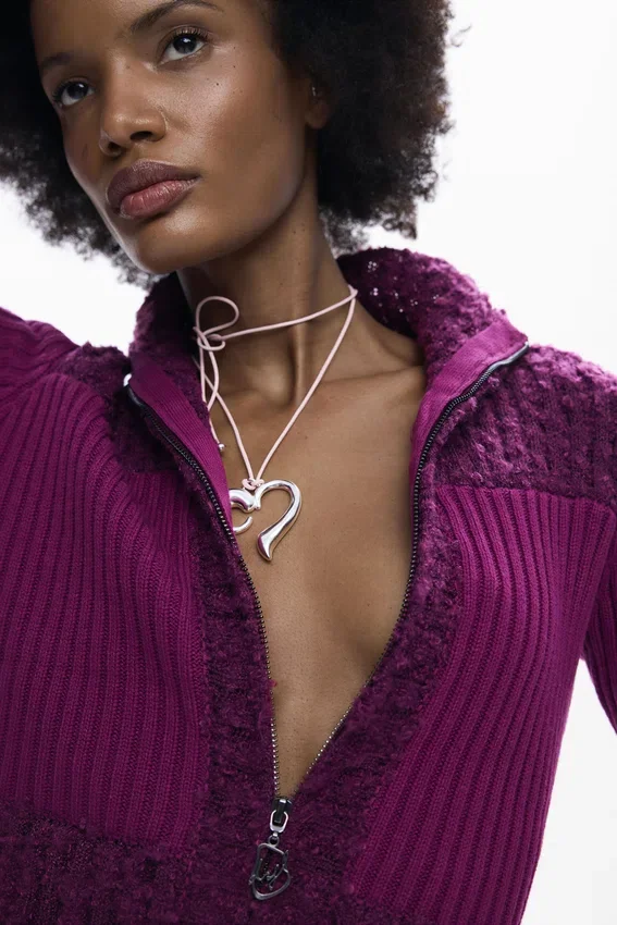 Highneck Knit Jacket Highneck Knit Jacket