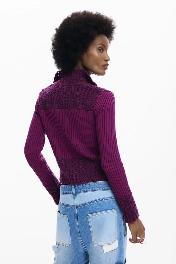 Highneck Knit Jacket Highneck Knit Jacket
