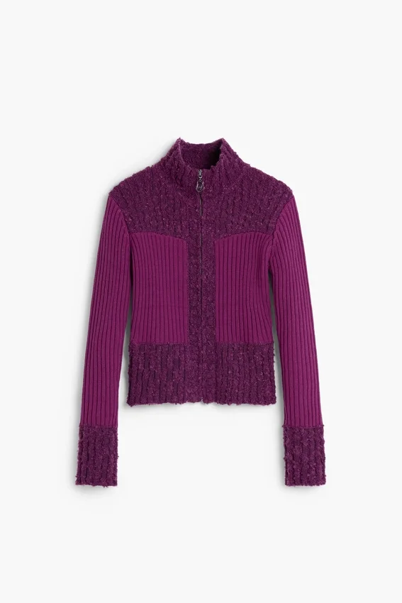 Highneck Knit Jacket Highneck Knit Jacket