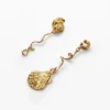Irregular Gold Shell Earrings Zalio